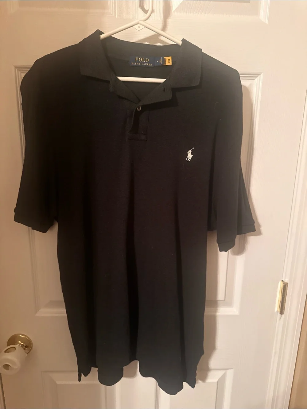 Polo by Ralph Lauren Black Short-Sleeve Polo with Embroidered Pony